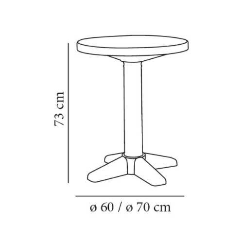 MESA RESOL BANYOLES 60CM BLANCA 00133