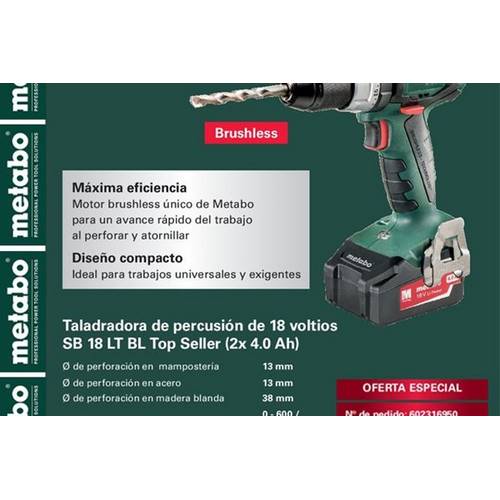 TALADRO ATORNILL METABO SB18LT BL 602316950