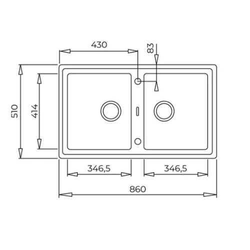 FREGADERO TEKA 115260008 TEGRANITE 90 B-TG 2C