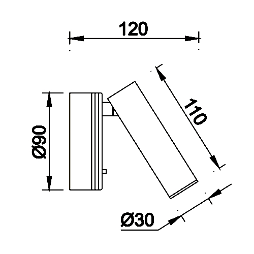 APLIQUE MANTRA 6076 PREA NIQ SAT LED 3W 3000K