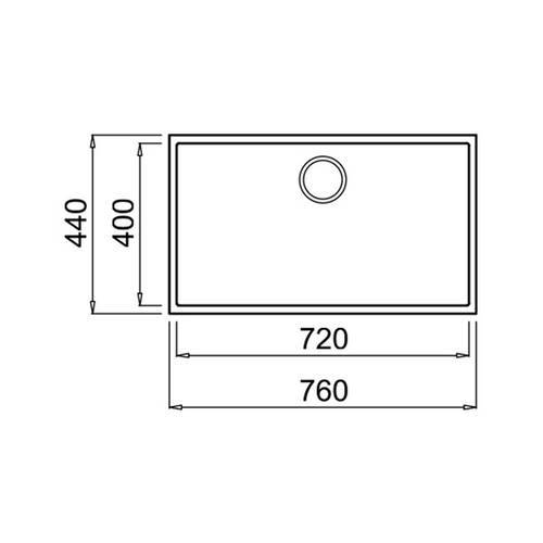 FREGADERO TEKA 115230015 SQUARE 72.40 TG31/2