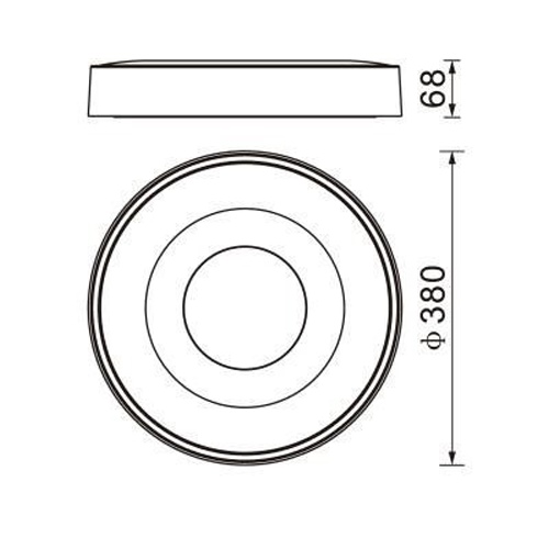 PLAFON MANTRA COIN 7566 C/MANDO BLANCO LED 56W