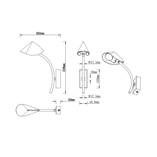 APLIQUE MANTRA 7575 CAPUCCINA 7W LED