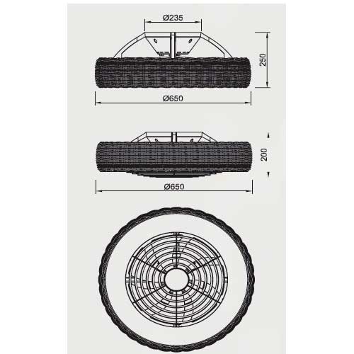 PLAFON VENTILADOR MANTRA KILIMANJARO LED RAT 7811