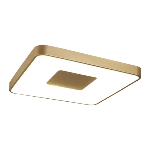 PLAFON MANTRA COIN CUAD 7926 C/MANDO ORO LED 80W