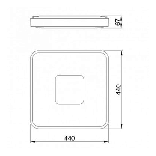 PLAFON MANTRA COIN CUAD 7926 C/MANDO ORO LED 80W