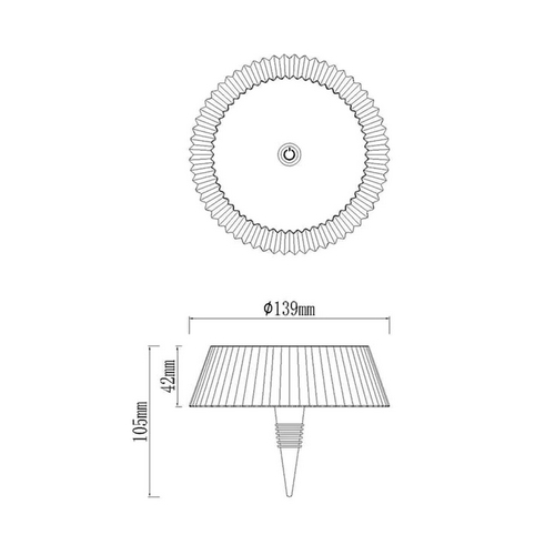 LAMPARA MANTRA RELAX LED NEGRA 7931 RECARGABLE