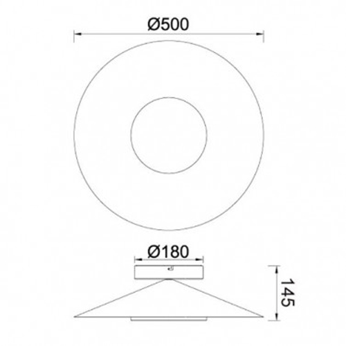 APLIQUE MANTRA ORION 8129 LED 24W 3000W NEG/MADERA