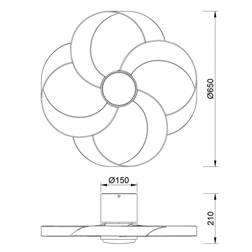 PLAFON VENTILADOR MANTRA 8705 ROSE BLANCO