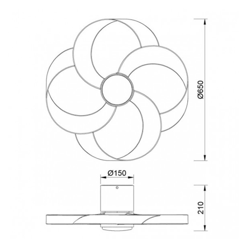 PLAFON VENTILADOR MANTRA 8707 ROSE BLANCO MADERA