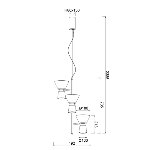COLGANTE MANTRA 9218 NEW YORK LED 3000K 18W