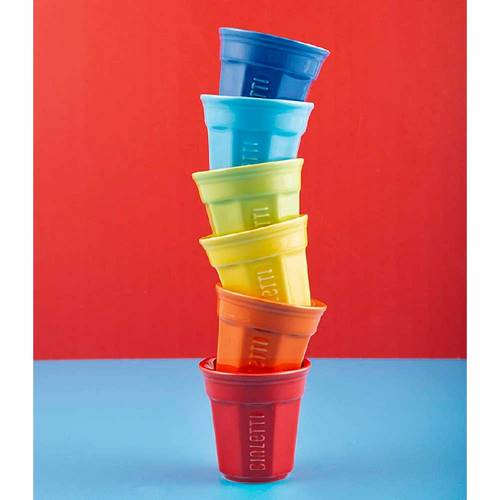 TAZA CAFE BIALET OCTOGONAL MULTIC SET/6 YOTZ500