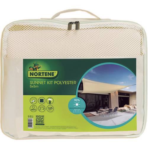 VELA SOMBREO NORTENE SUNNET POLYE 3,6X3,6X3,6 NATU