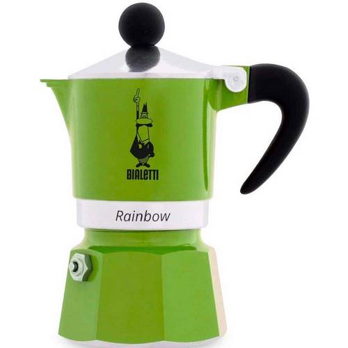 CAFETERA BIALET RAINBOW 3-TAZ VERDE 4972/NP