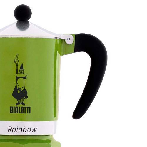 CAFETERA BIALET RAINBOW 3-TAZ VERDE 4972/NP