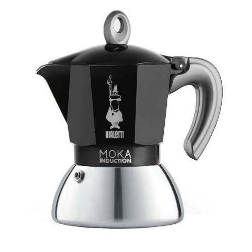 CAFETERA BIALET MOKA INDUCC 4-TAZ NEGR NEW 6934/NP