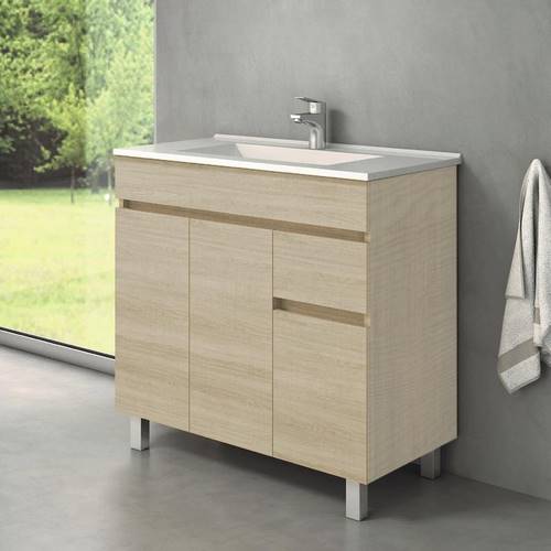 MUEBLE BAÑO LAKUA CLIF-80 1-CAJ 3-PTA C/P FRESN TA