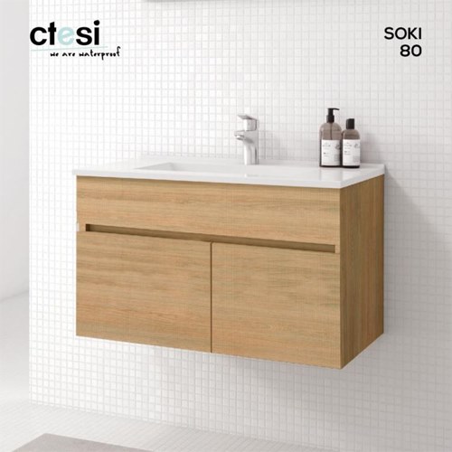 MUEBLE BAÑO LAKUA SOKI-80 1C 1P ROBLE HERA