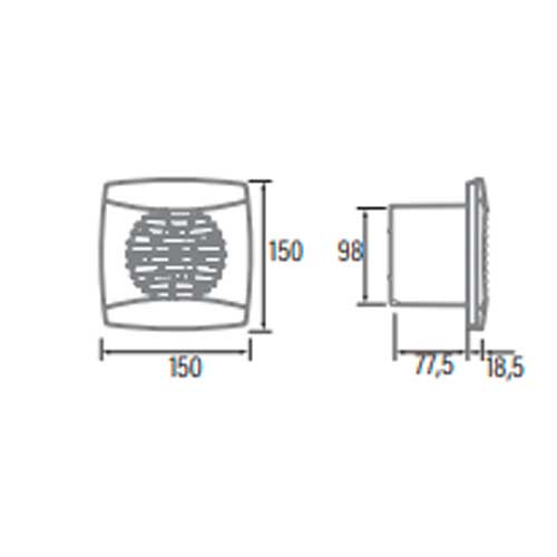 EXTRACTOR CATA BAÑO UC-10 STD STANDARD BLANC