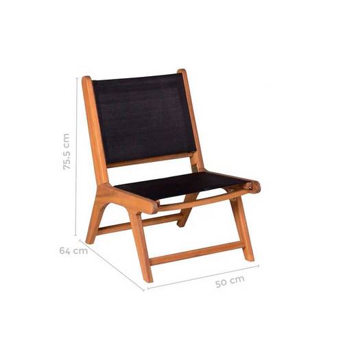 SILLA LDK NINA RELAX ACACIA NEGR 83296