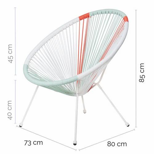 SILLON LDK ACAPULCO RATAN TRICOLOR 84686