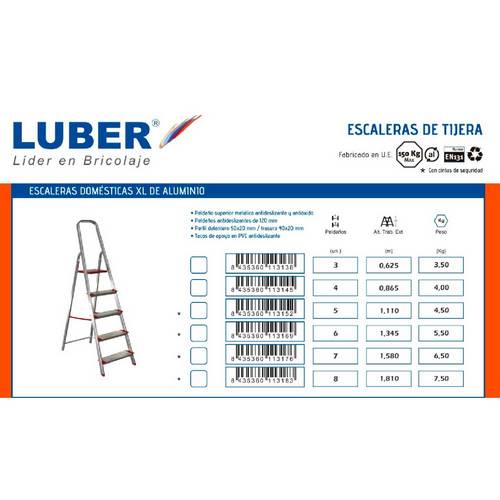 ESCALERA LUBER STAND ALUM 8-PELD