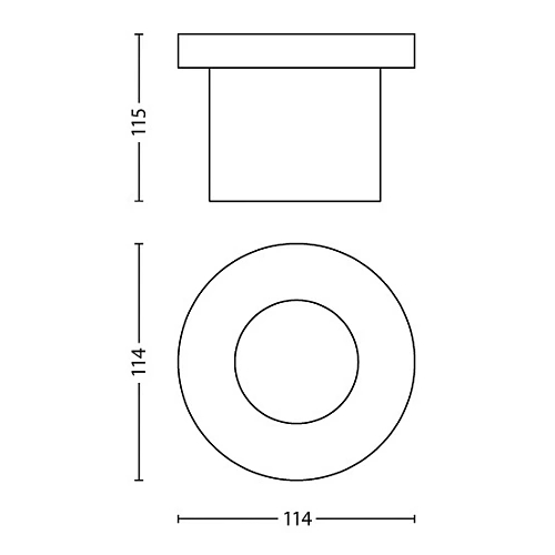 FOCO PHILIPS MOSS 1X3W INOX 915004498701