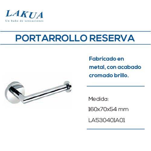 PORTARROLLO LAKUA LA53 RESERVA LATON CROMO