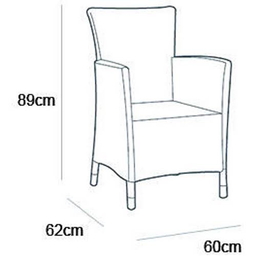 SILLON CURVER IOWA BLANCO C/COJ 215518