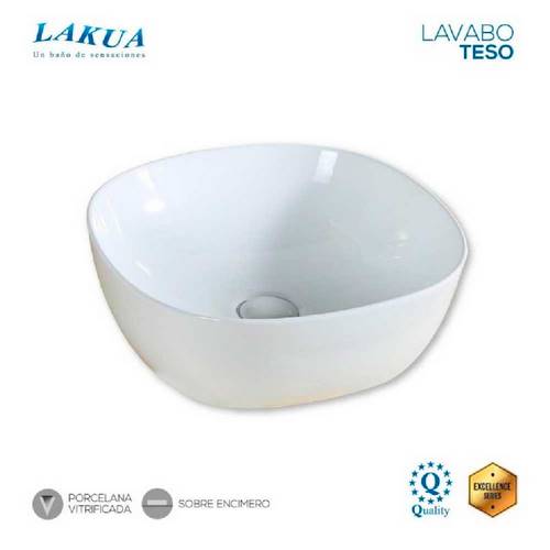 LAVABO LAKUA TESO PORCELANA 425X425X145