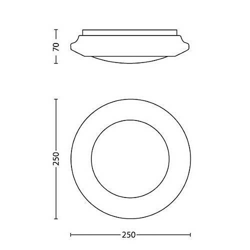 PLAFON PHILIPS CINNABAR 6W BLANC 333613117