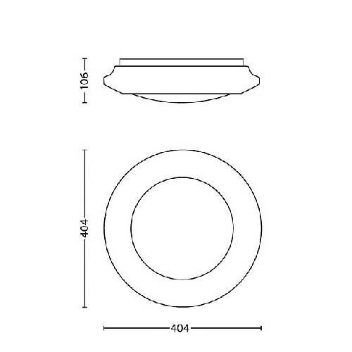 PLAFON PHILIPS CINNABAR 20W 40K BLANC 333653117