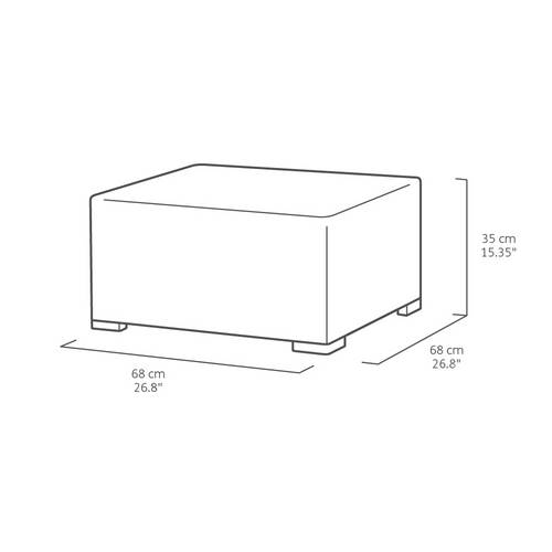 MESA CURVER CALIFORNIA 68X68X35 CAPUCHINO 198074