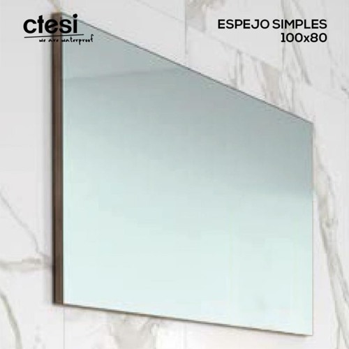 ESPEJO BAÑO CTESI SIMPLES 100X70 TRASERA GRIS