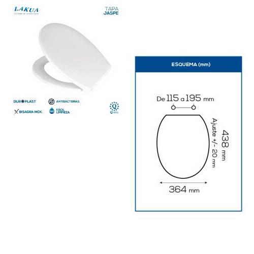 TAPA WC LAKUA JASPE BISAG INOX 20282015108