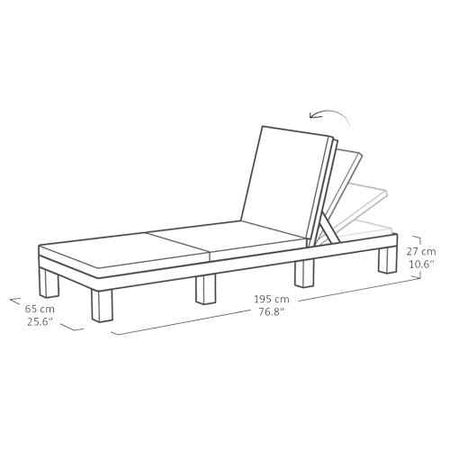 TUMBONA CURVER DAYTONA DELUXE CAPUCHINO 252225