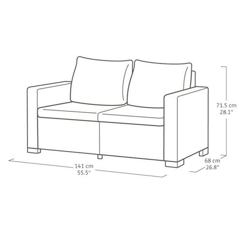 SOFA CURVER CALIFORNIA CAPUCHINO 252811