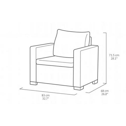 SILLON CURVER CALIFORNIA CAPUCHINO 252898