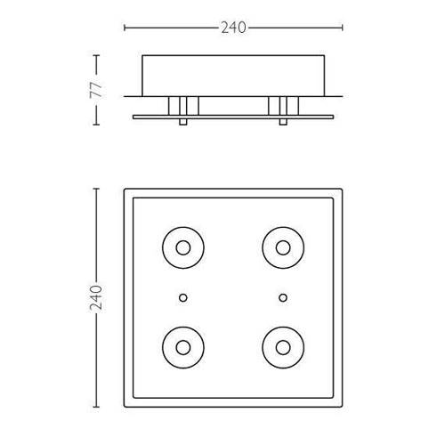 LAMPARA PHILIPS 3951911P1 POLYGON CROMO 4X4,3W