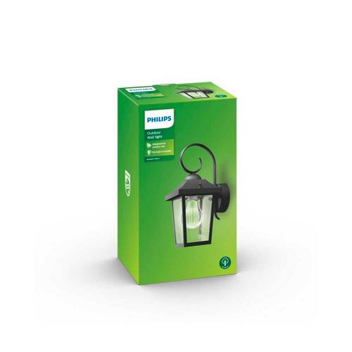 APLIQUE PHILIPS BUZZARD 1X60W NEGRO 1723630PN