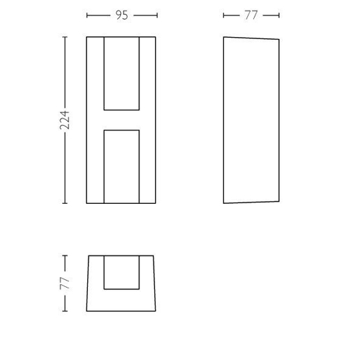 APLIQUE PHILIPS SHADOW 2X4,5W ANTRACIT