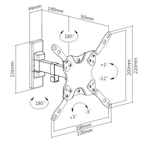 SOPORTE CROMAD CR0531 13"-42" EXTEN