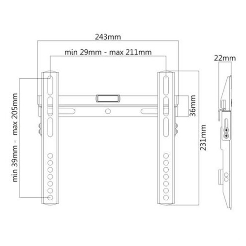 SOPORTE CROMAD CR0534 23"-42" TV LED