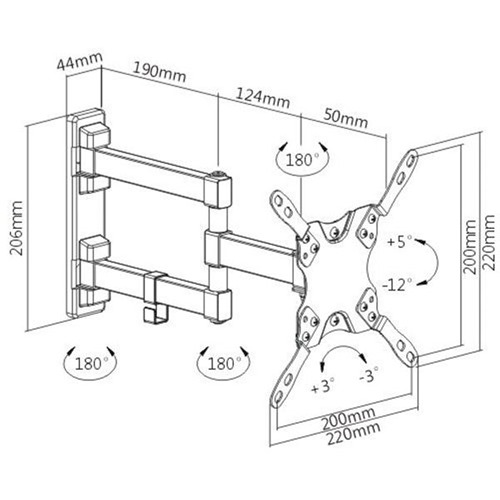 SOPORTE TV CROMAD CR0532 13"-42" DOBL EXTEN