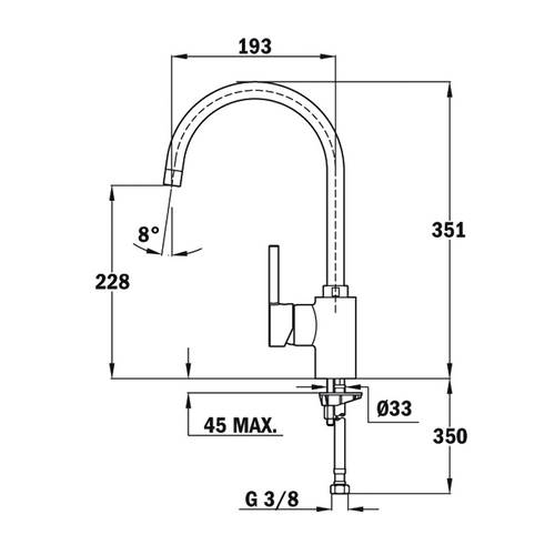 GRIFO TEKA 239151200 ARK915 CROMO