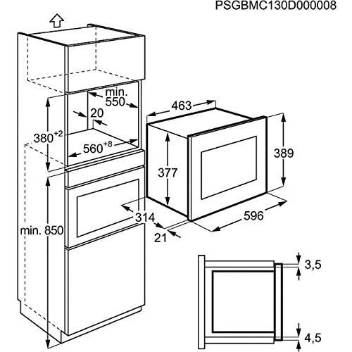 MICROONDAS ELECTROLUX EMM20007OX 20L 800W