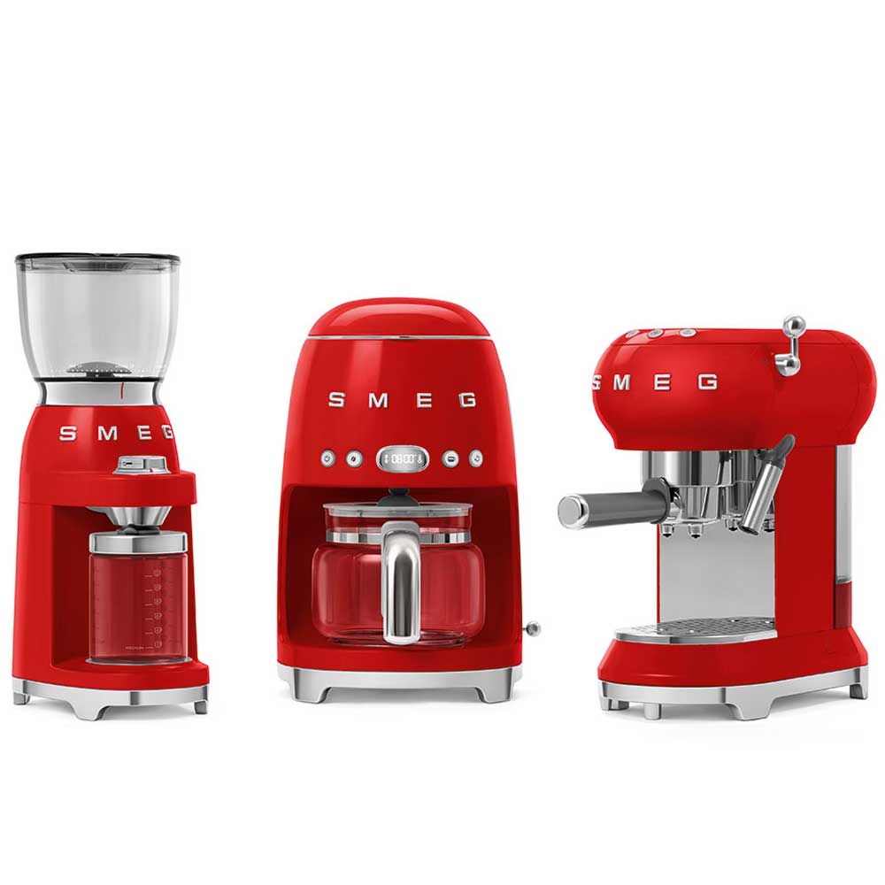 CAFETERA SMEG ECF01RDEU ESPRESSO ROJA