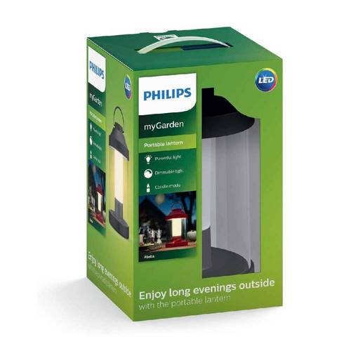 LAMPARA MESA PHILIPS ABELIA 1X3W NEGRA 1736030P0