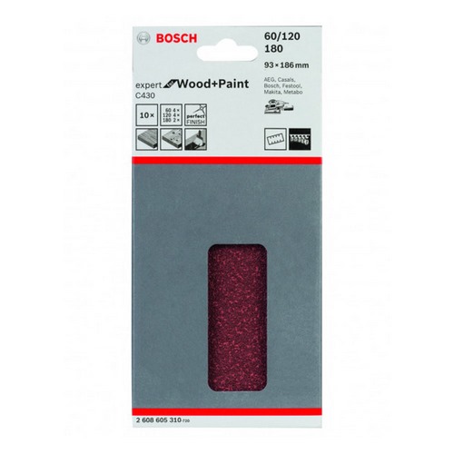 LIJA BOSCH 93X186 8P SET 2608605310