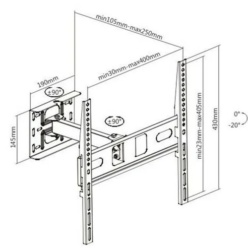 SOPORTE CROMAD CR0909 BRAZO 32"-55"